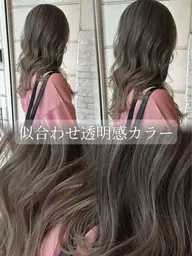 〖🫧大人気カラー🫧〗透明感カラー🪽(根元白髪染めも🙆♀️)➕切りっぱなしボブ🪽