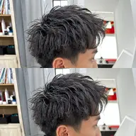 メンズカット+脱白髪染め