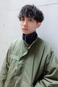 〖🌊王道メンズパーマ🌊〗波巻きパーマ＋カット(ミニモ学割)