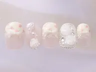 🩷【Hand】オフあり 花柄レースネイル※こちらの写真のデザインのみの募集