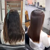 1日3名 完全マンツーマンでダメージ最小限/髪質改善美髪矯正ストレートパーマ+ホームケアアウトバスミルク付き‼️