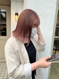 🎀【U24学割】🎀ケアブリーチ＋カラー♡♡※縮毛矯正•暗染•パーマ履歴がある方はメッセージお願いいたします☑️