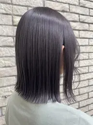 【✨艶感UP⤴️✨】寒色系ワンカラー🧊ダメージを抑えながらサラツヤ質感をモデル様限定でご案内‼️