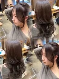 【❣️大人気❣️】艶カラー🫧＋前髪おくれ毛カット💇‍♀️＋💎1step髪質改善トリートメント💎