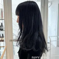 【落とせる暗染め】就活や実習に◎ 暗染ワンカラー➕補修トリートメント　ブルーブラック.コリアンブラック🐦‍⬛