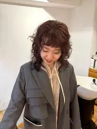 カットlong(鎖骨下) +パーマ