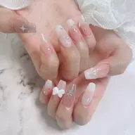 ❤️‍🔥チップ長さだし10本+120分デザインやり放題(アート10本)コース【500円パーツまでつけ放題】オフ無し