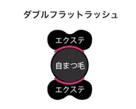 【ダブルフラットラッシュ】★史上最高の持続力&ボリューム感120束240本¥10980/[つけ放題¥13980]