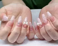 ✨学生限定ネイル割引✨【チップ長さ出し】持ち込みデザイン& パーツつけ放題 ¥13800→¥7900  (オフ選択)