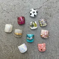 親指art×ワンカラーネイル