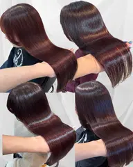 👑初カラーの方人気No.1メニュー👑🌹ブリーチなしW暖色カラー🌹＋カット＋高級ケラチンtr