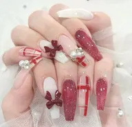 チップ長さ出し6本デザイン