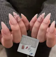 【長さだし】ins話題　ワンカラー+ クロムパーツ2個