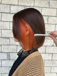 🪞【当日予約◎】🪞小顔カット+カラー+インナーカラー(サイドのみ)＋マーブ ¥20350~→¥16000~