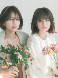 【バングカラー】⋆⸜  韓国風  ⸝⋆バングカラー𓊆 ケアブリーチ𓊇+COTAトリートメント