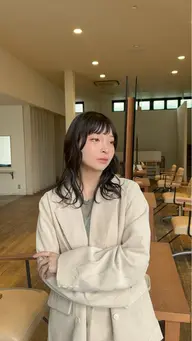 カット+ワンメイクカラー𖤐 ̖́-(長さで料金の変動がございます)