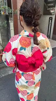 🍉⌇🎐ペア予約OK🎐⌇浴衣着付け👘＋ヘアアレンジ