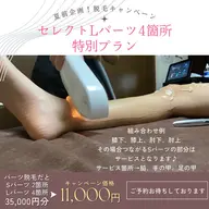 脱毛セレクトLパーツ4箇所特別プラン