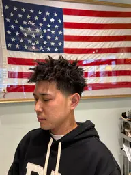 カット＋特殊針金パーマ(スパイキーアフロ•ツイストアフロのみ)最低でも5センチ長さないと出来ません。