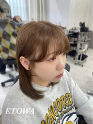 汗に負けない🥵前髪縮毛➕前髪&顔周りカット❤️🔥