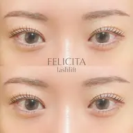 上下まつ毛パーマ。パリジェンヌラッシュリフトのデザインも可能。