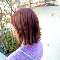 カット&ハイライト＆カラー＆トリートメント（全体ブリーチ不可）