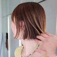 【さりげなくおしゃれ】イヤリングカラー×ボブ　カット＋イヤリングカラー＋𝑲𝑬𝑹𝑨𝑺𝑻𝑨𝑺𝑬 TR