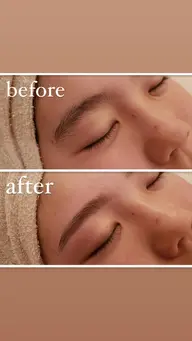 【眉毛】話題の美眉ハリウッドブロウリフト！【ラミネート+WAX脱毛+メイク込】1回6,600円