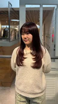 レイヤーカット＋ワンカラー