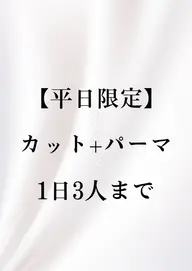 【✨️1日3名限定✨️】【メンズカット+各種パーマ】波巻き/ツイスパシャドウ/フェザー/スペインカールなど◎
