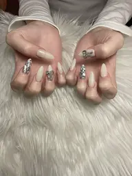 チップ長さだし４本アート(オフあり)ワンカラｰ or ラメグラ