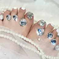 【FOOT】⭐️オフなし⭐️2本埋め尽くしネイル（フットバス込み）
