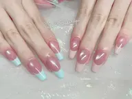 (オフなし)ロング日本初クイックスカルプ ワンカラー/グラデーション/フレンチ ¥5980—¥4480