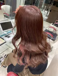 ブリーチ無しワンカラー+韓国風コテ巻き🌷➰