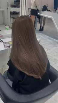 【🌿今の赤みが嫌な方🌿】🫧透明感オリーブカラー➕オリジナルトリートメント➕コテ巻き🫧