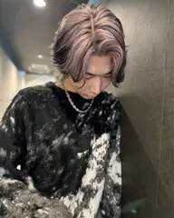 ブリーチ+イルミナカラー+デザイン