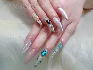 初回限定🎊アクリルスカルプ🩵持ち込み■6本アートやり放題+指定パーツつけ放題