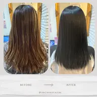 🎀【新規限定】1カラー+Aujuaマスク+超音波アイロン🫧お仕上げ付き✨【髪質改善 艶髪 イエベ ブルべ】