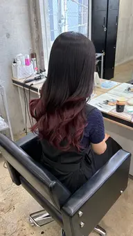 💫グラデーションカラー🦄💜 【ケアブリーチ➕高発色カラー】