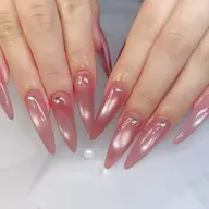 💅ワンカラーネイルでマグネット🧲、ミラーネイル🪞、フラッシュネイル✨¥5500💅