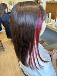 インナーカラー✨（ブリーチあり）のイヤリングカラー＋全体カラー（イルミナカラー）🦋🎈