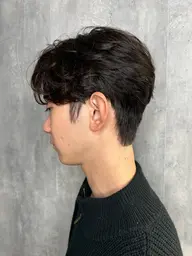 平日限定特別価格‼️当日じゃなくても可⭕️メンズカット+シャンプーブロー&スタイリング シースルーマッシュ、アイロンへア