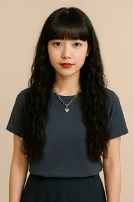 ロングカット➕カーリーパーマ➕𝐦𝐢𝐥𝐛𝐨𝐧トリートメント🌀