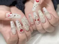 【チップ☆長さだし】🌸150持ち込みデザイン・パーツつけ放題「ジェルオフ無料」