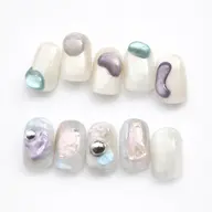 【人気No2👑✨】プレートから選べる◆セレクト10本artコース✨（オフ＋1100円・自爪育成ケア)