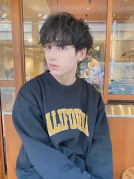 【メンズ人気・モテチェン】骨格補正カット＋スパイラルパーマ＋カラー10980