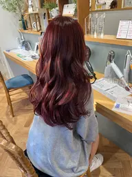 【🌸前髪カット＋全体Color🌸】顔周りのカットもお任せ下さい☺️🍀流すだけで艶髪✖︎色持ちファインバブル🫧