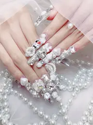 ロングチップスカルプ長さだし➕ 量産地雷推し 🍓🍓持ち込みデザイン10本🍓ビジュ無制限つけ放題(7日お直し無料)