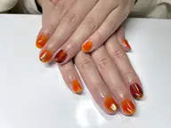 ワンカラー+4本アート