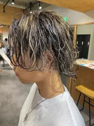 【1~3回目】🪻メンズカット+ハイライト、メッシュキャップ🪻【ブリーチ込】(シャンプーブロー込🚿)